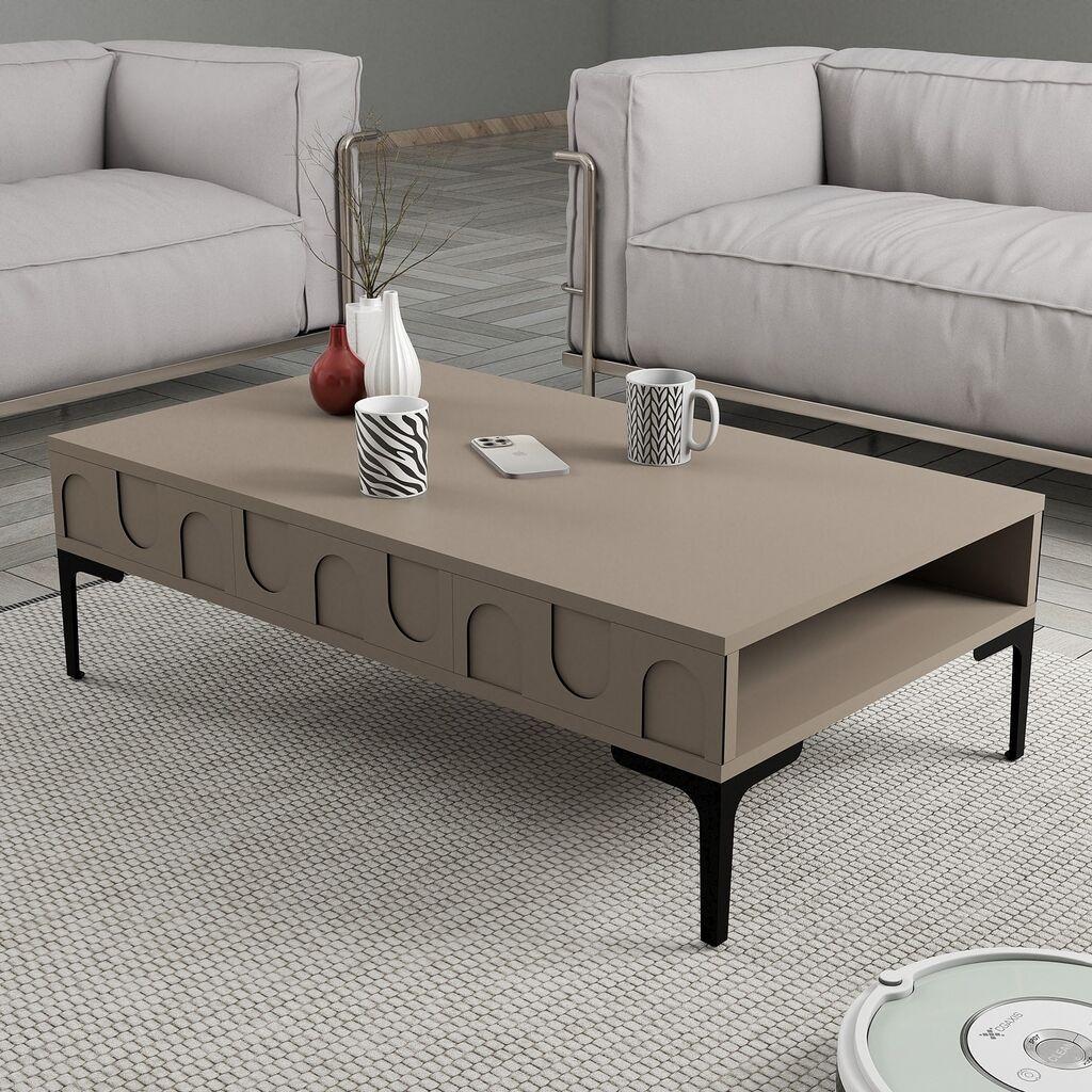 Hanah Home Club sto Lyon 32 105x32,6x60cm Krem-Crna