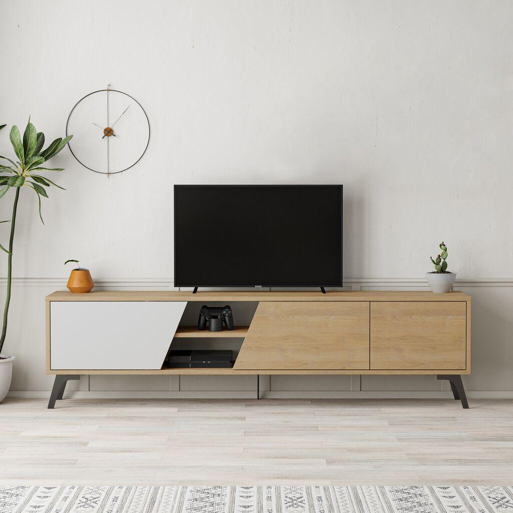 Hanah Home Fiona TV polica, smeđe-bijela