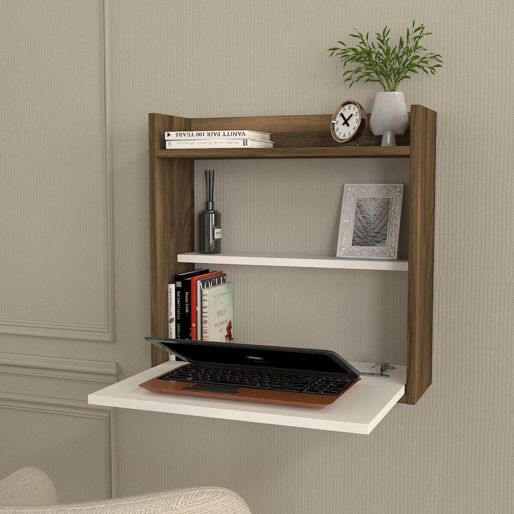 Hanah Home Laptop radni sto, bijeli orah, 60x80x17.8cm, bež