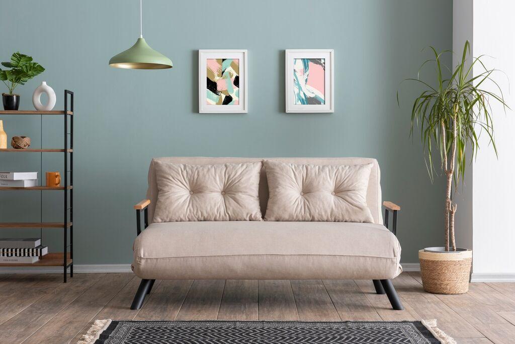 Atelier del Sofa Sando v2 Sofa, 2 sjedišta, krem ​​boje