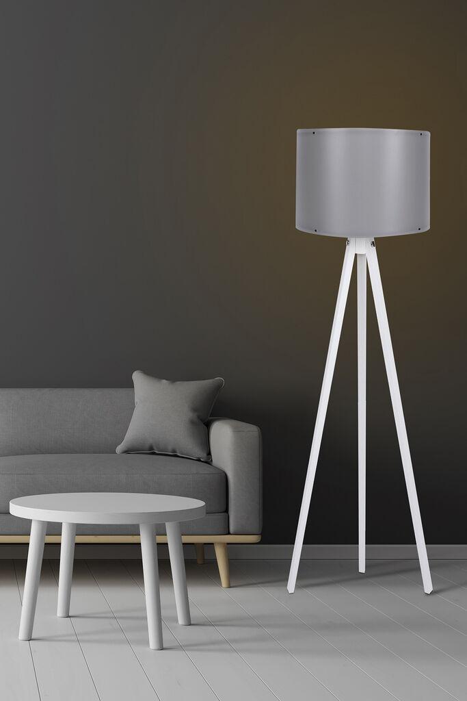 Opviq Podna lampa 106, Bijelo-siva