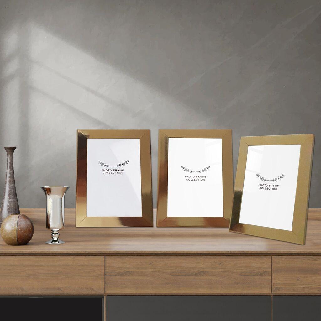 Aberto Design Set okvira za slike 3IAFC1022_1015, 10x15cm, 3 komada, zlatne boje