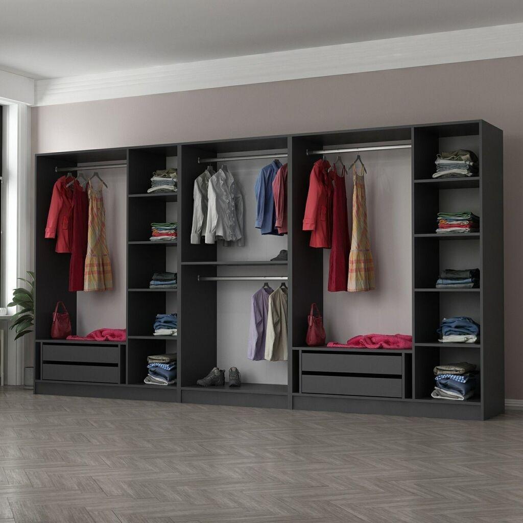 Hanah home Ormar Kale 360x210x52cm Antracit