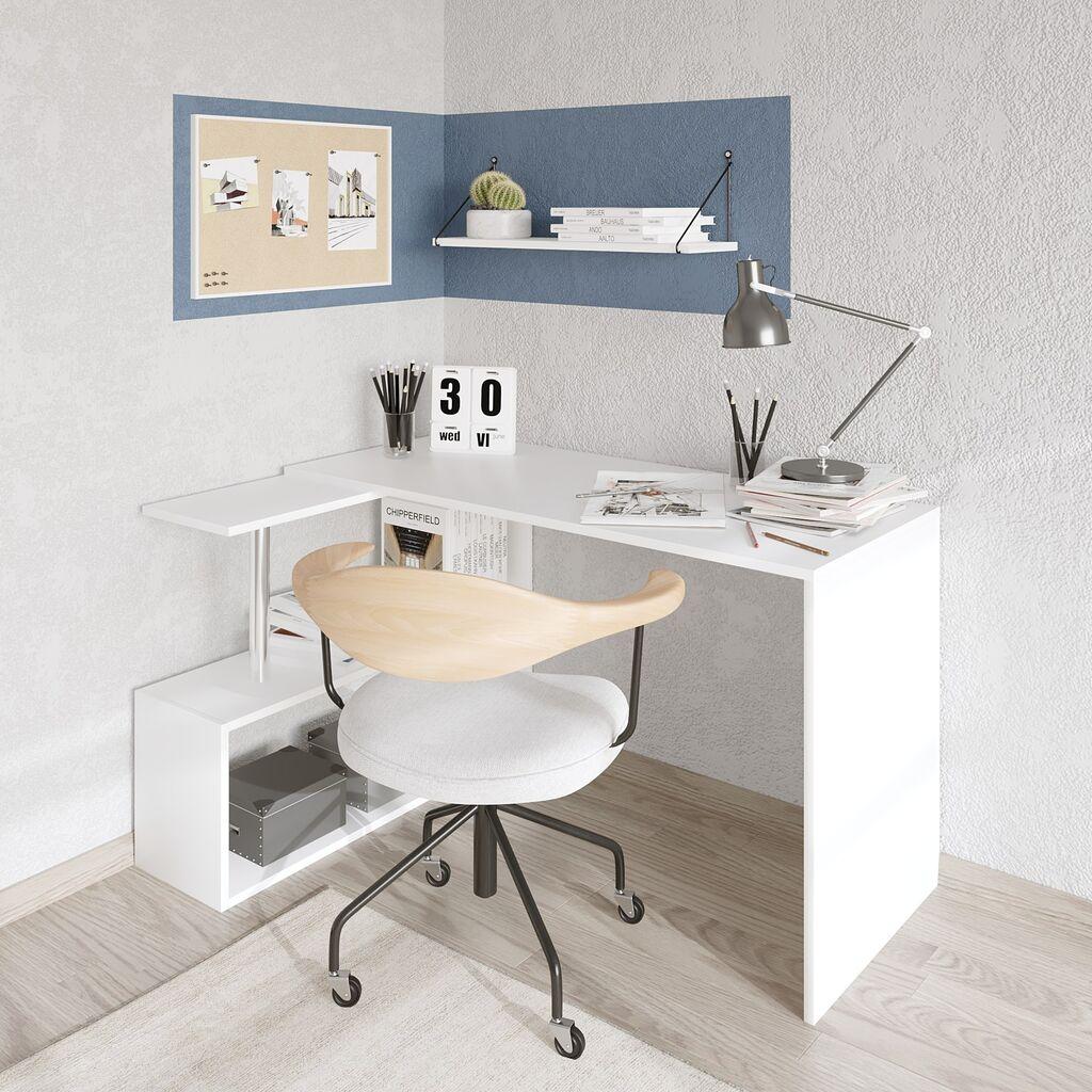 Hanah Home Gelincik Bijeli radni sto 130x74x109cm, Bijela