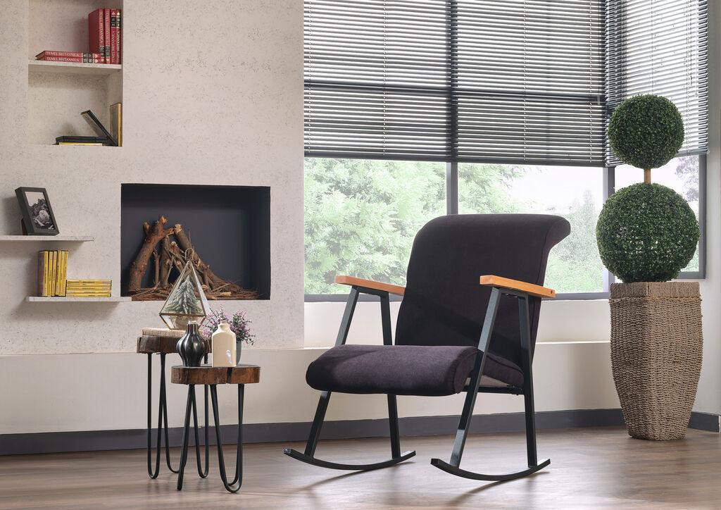 Atelier del Sofa Ljuljačka fotelja Yoka Crna