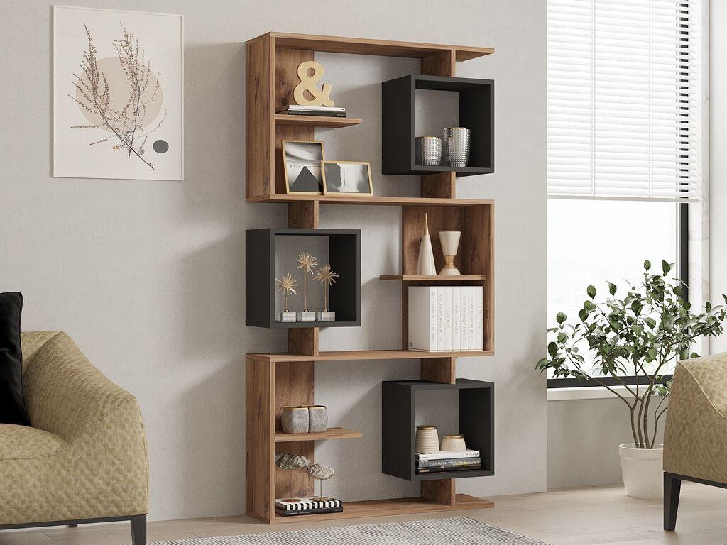 Hanah Home Polica 90x171,9x24,6 cm Bež-Antracit