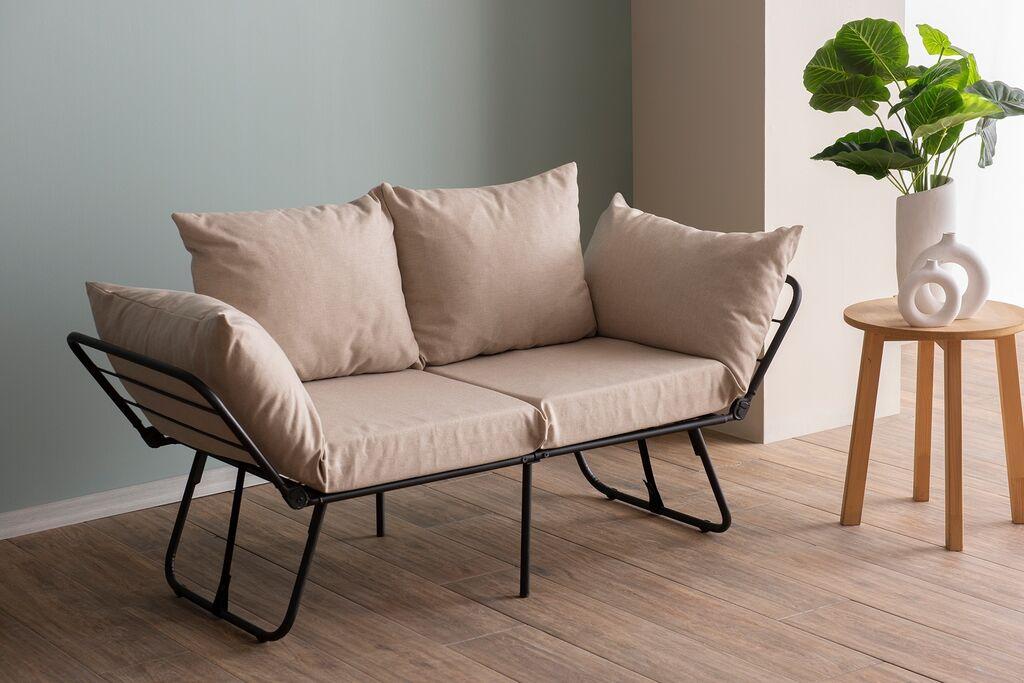 Atelier del Sofa Viper 2 razvlačivi dvosjed, 150x78x60cm, krem