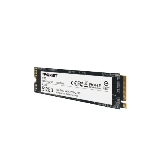 Patriot SSD disk P300, 512 GB, M.2, PCIe Gen 3 x4, 1700 MB/s, 1100 MB/s