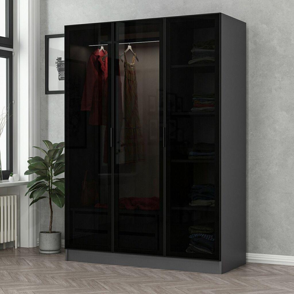 Hanah home Ormar Kale 135x190x52cm Crni
