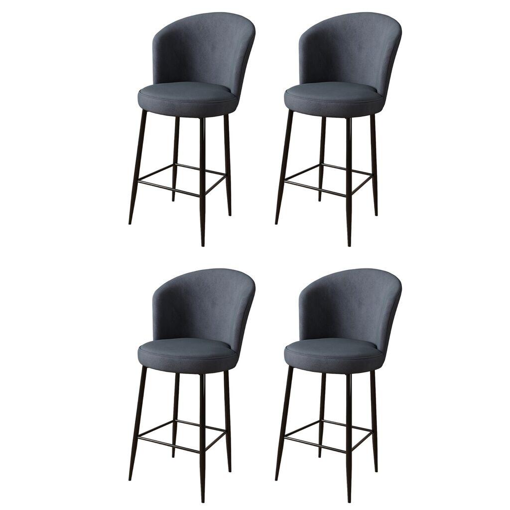 Hanah Home Set od 4 barske stolice Alte Black