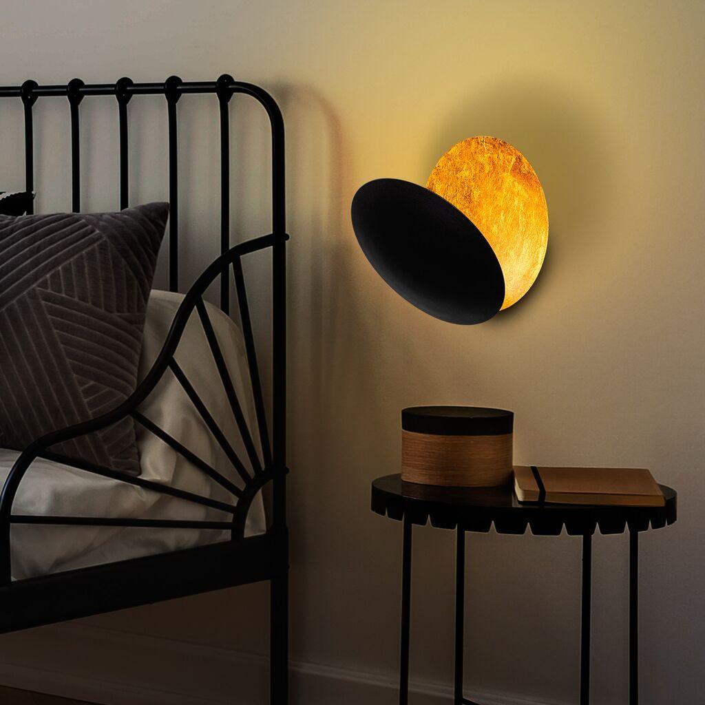 Opviq Yosma 13639 Zidna lampa, crno-zlatna