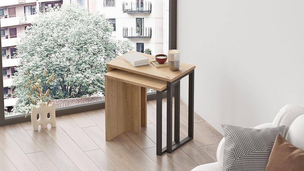 Hanah Home Set klub stolova, 2 dijela, orah