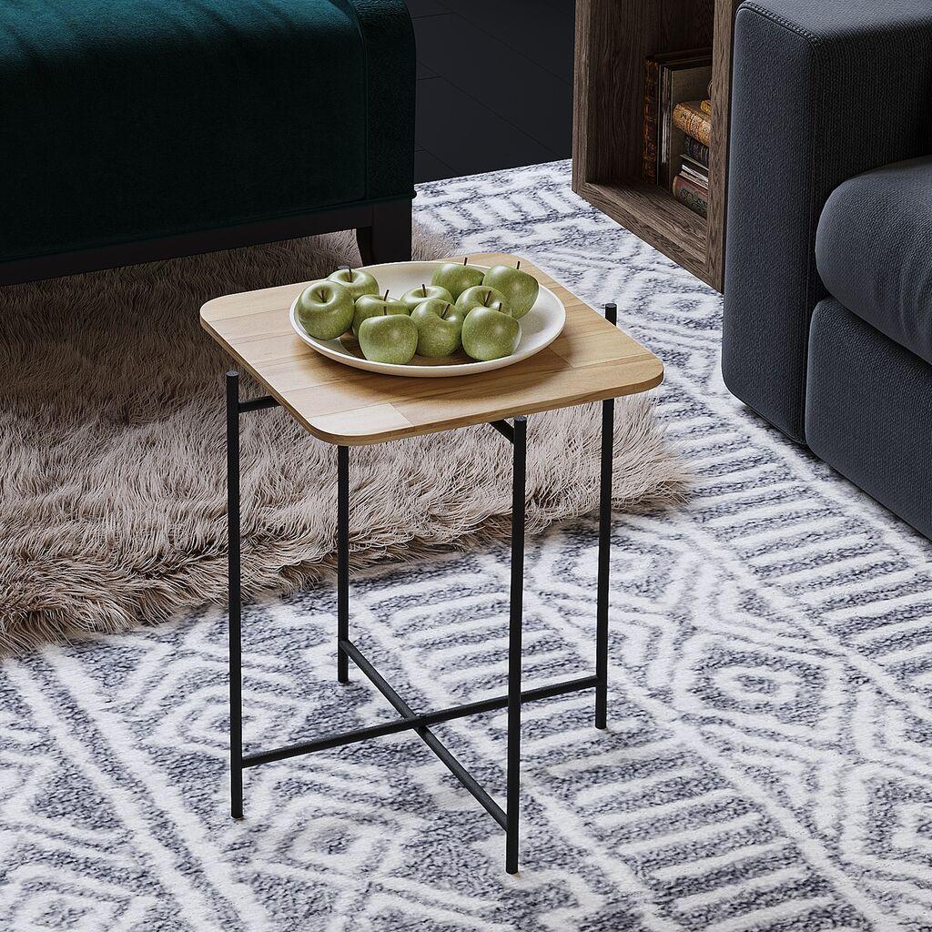 Hanah Home Club sto 46x56x46cm Crno-bež