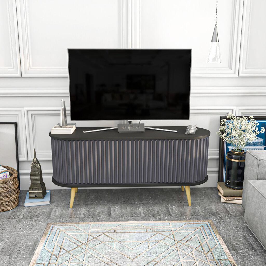 Hanah Home Store TV polica, crno-tamnosiva