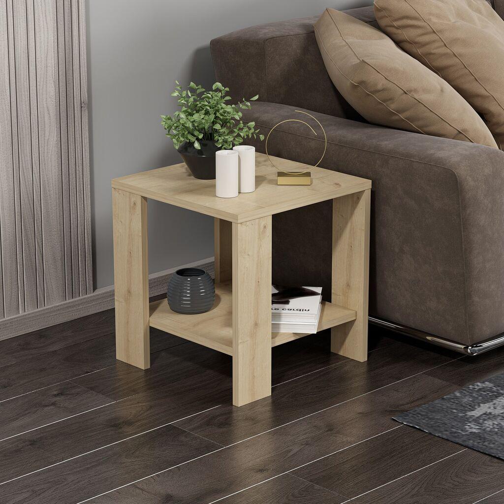 Hanah home Klub sto Midi Yan 40x40x42cm Hrast