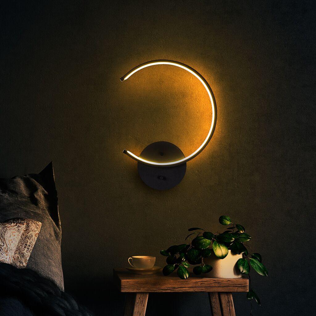 Opviq Moon 13328 Zidna lampa, crna