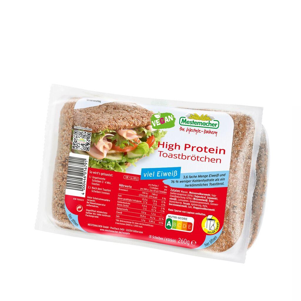 Mestemacher hljeb s visokim udjelom proteina za tost, 260 g