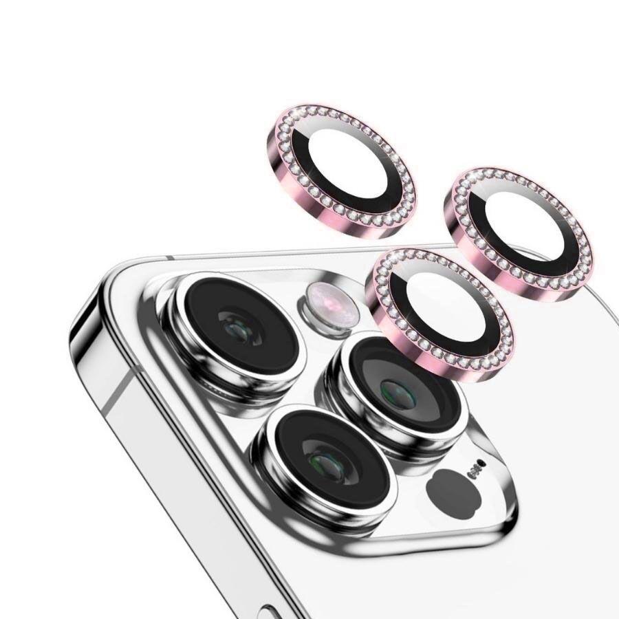 Iphone Positioner staklo kamere Diamond 14 Pro / 14 Pro Max, Roze