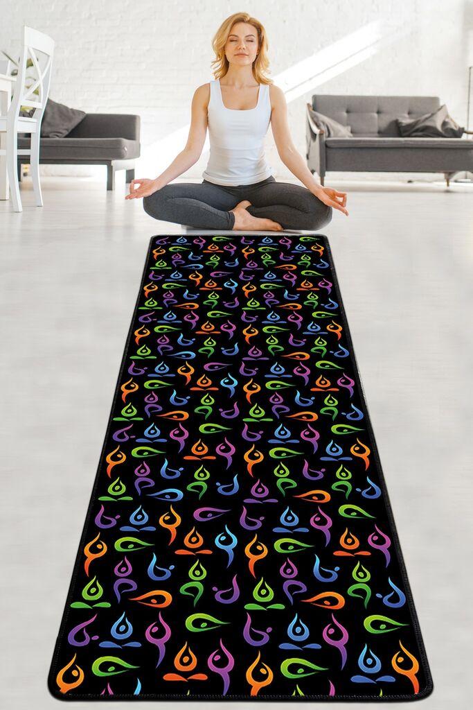Vitalna i živahna Marika prostirka za jogu, 60x200cm, šarena