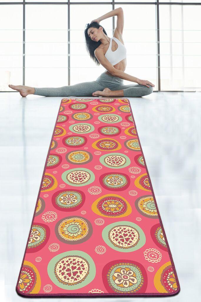 Prostirka za jogu Vital and Vivid Paan, 60x200cm, šarena