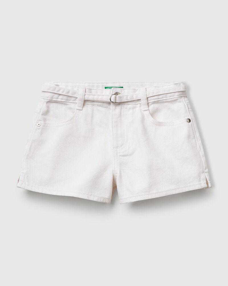 Benetton Šorc za djevojčice 4PLRC903ZG-101-XL, Bijeli