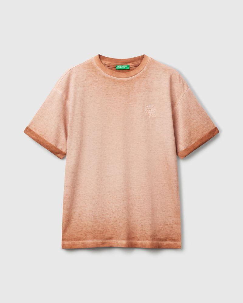 Benetton Majica za dječake kratkih rukava 3085C10P9G-9N4-M, Narandžasta