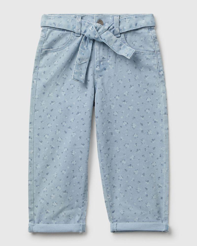 Benetton Pantalone za djevojčice 4NZRGE02LP-901-YS, Plave