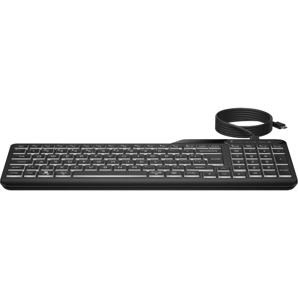 HP Tastatura 405, Žičana, Pozadinsko osvetljenje, Crna