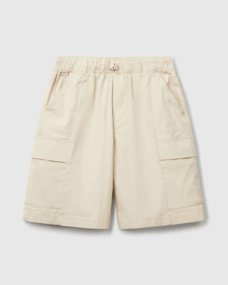 Benetton Bermude za dječake 4L2VC9046G-152-XL, Krem