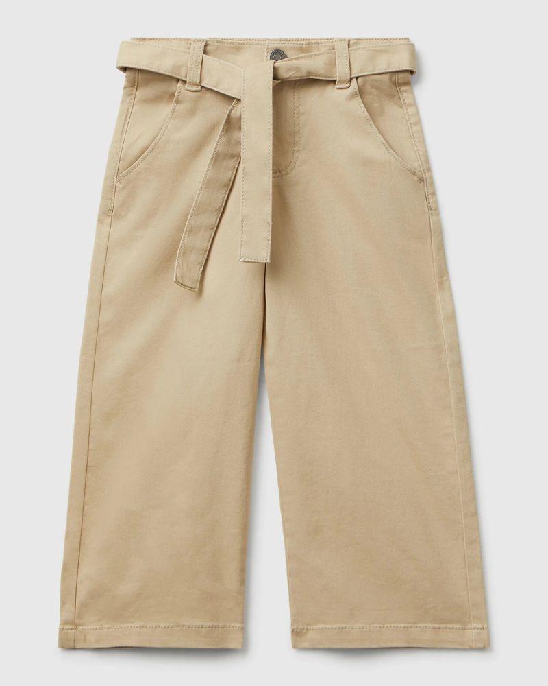 Benetton Pantalone za djevojčice 4RHPGF02GP-06B-90, Bež