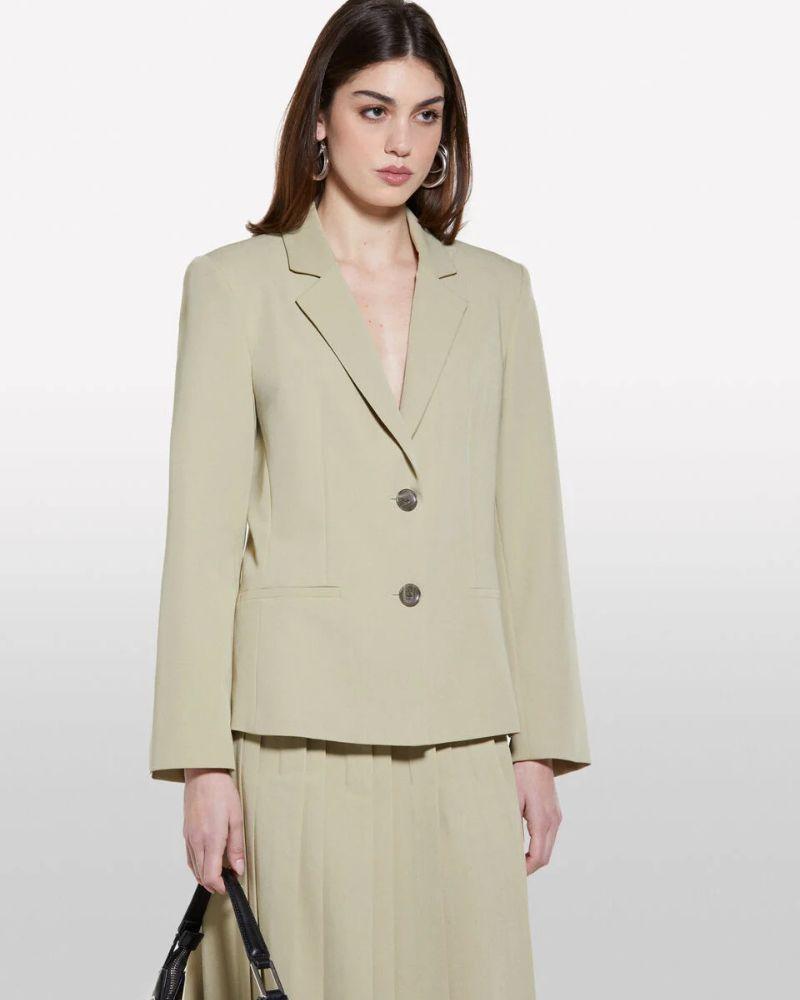 Benetton Ženski sako 2KVXLW01Q-0Y9-48, Zeleni