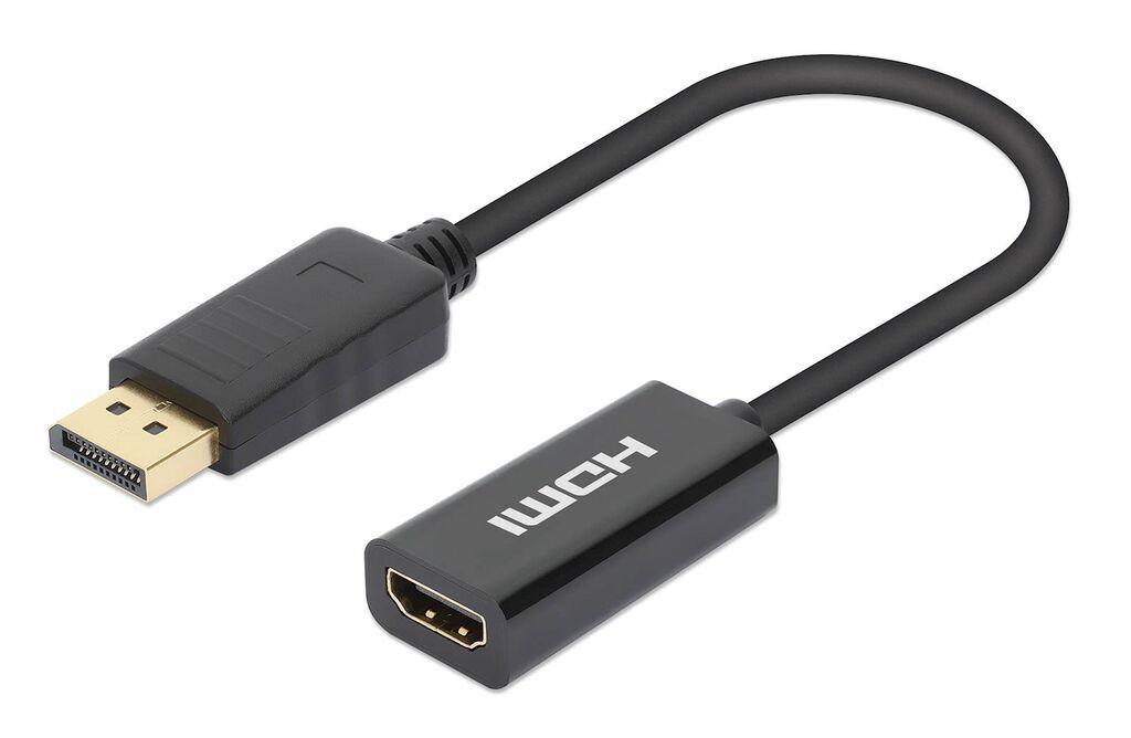 Manhattan Adapter, DP na HDMI, 4K@60Hz, Crni