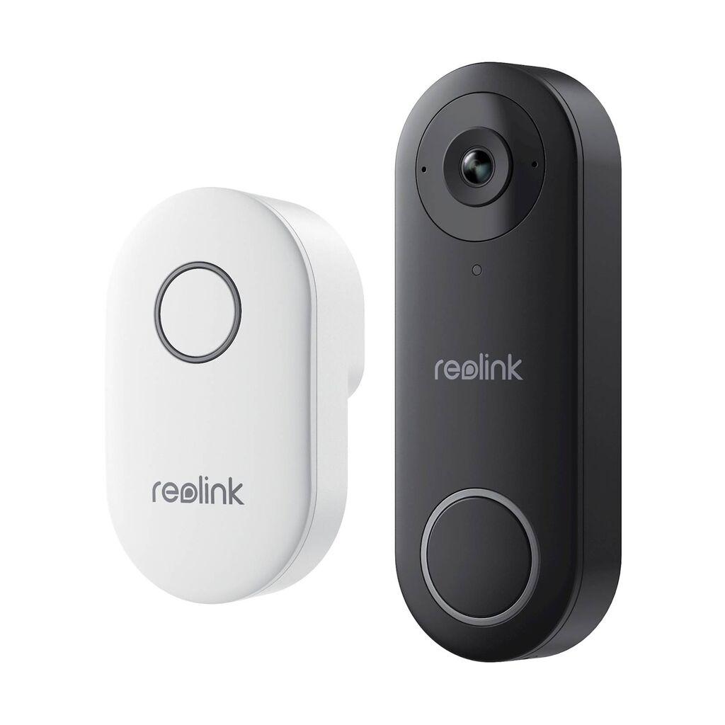 Reolink Smart sigurnosna kamera D340W, 2K, Bijela + Žičana kamera sa zvonom, WiFi, Crna