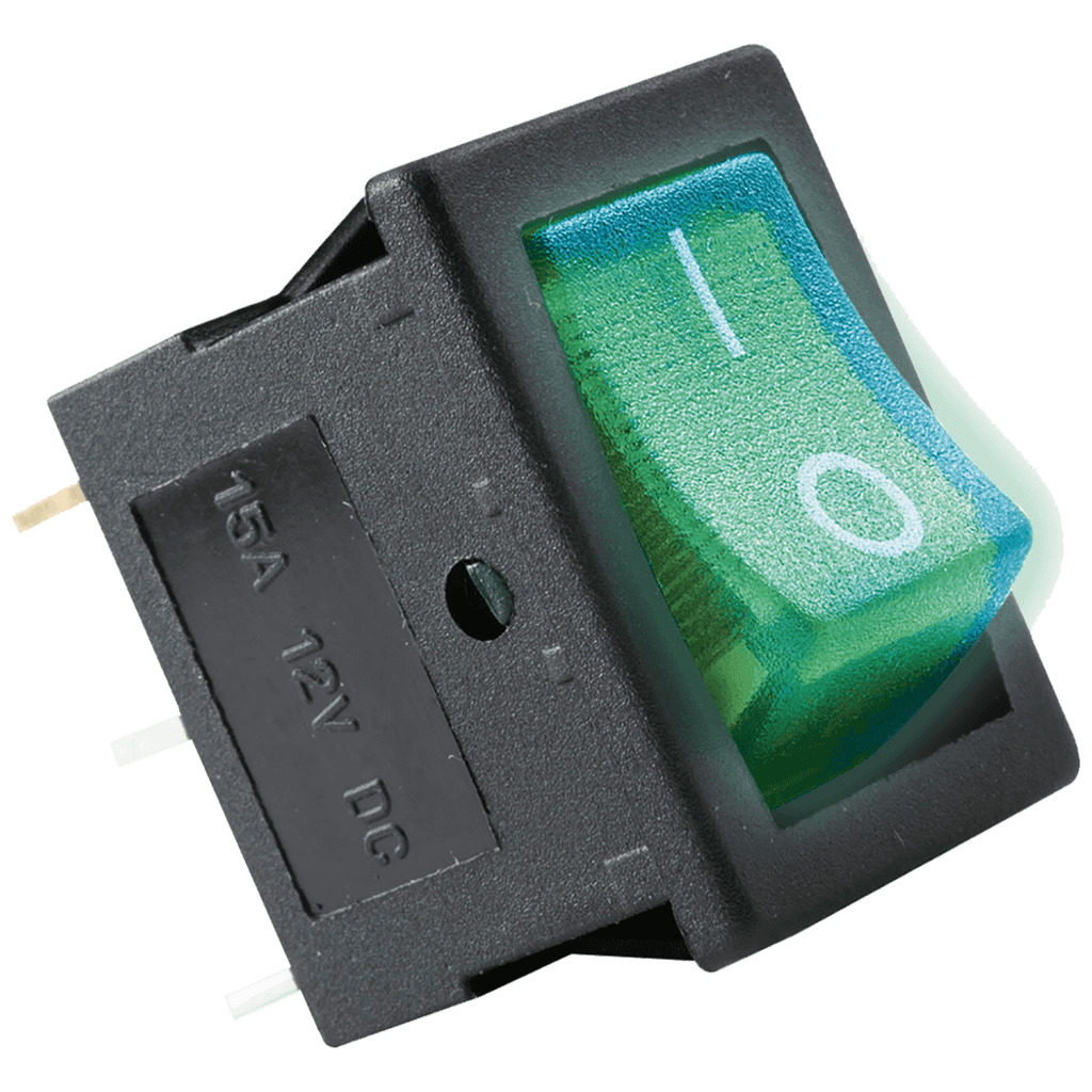 Use Svijetleći prekidač, 12 V, AKV 02, Zeleni