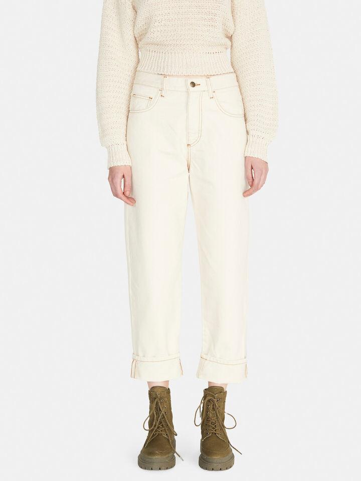 Benetton Ženske pantalone 4HKCLE01V-600-26, Krem