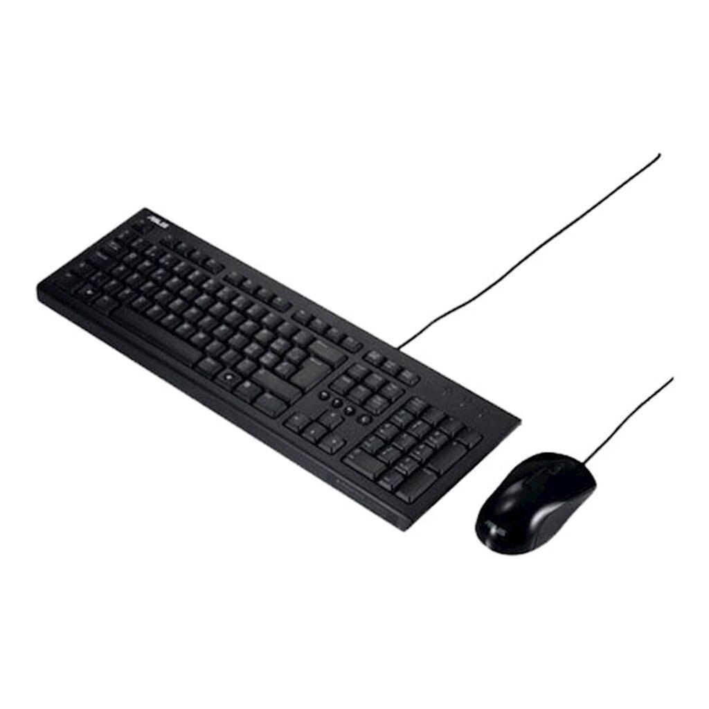 Asus Set Tastatura + Miš U2000, Žični, 1000 dpi, Crni