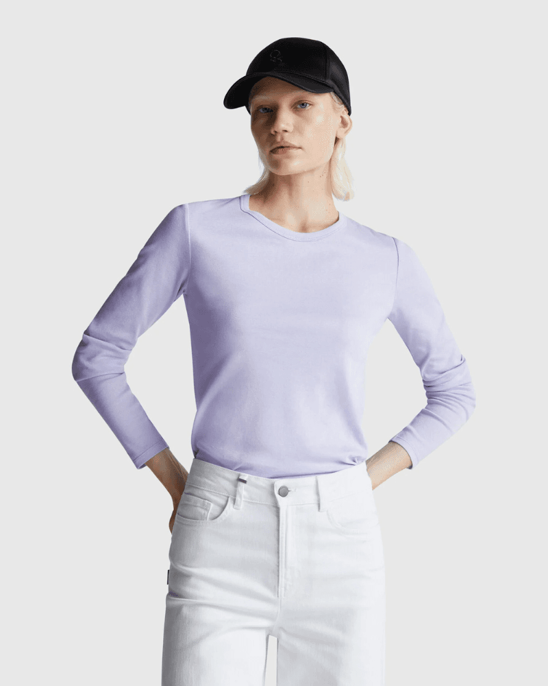 Benetton Ženska majica dugih rukava 3GA2E16F9-2K1-XS, Lila