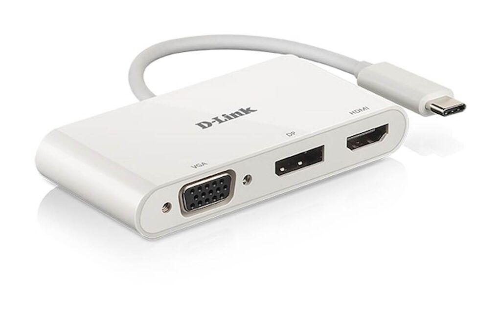 D-Link Adapter, HUB Dlink 3-in-1 USB-C to HDMI/VGA/DP