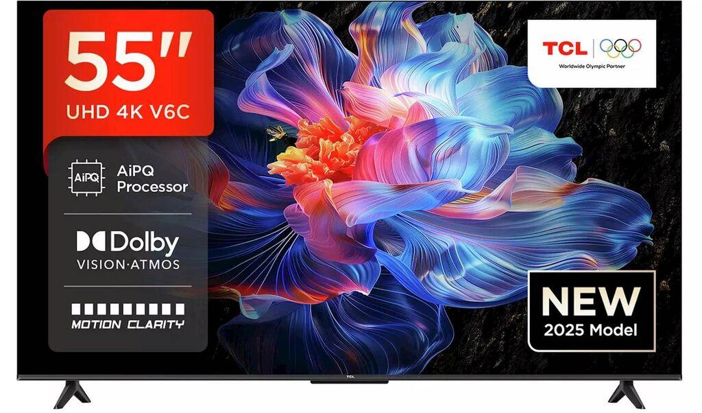 TCL Smart televizor 55V6C, 55", 4K, LED, Crni