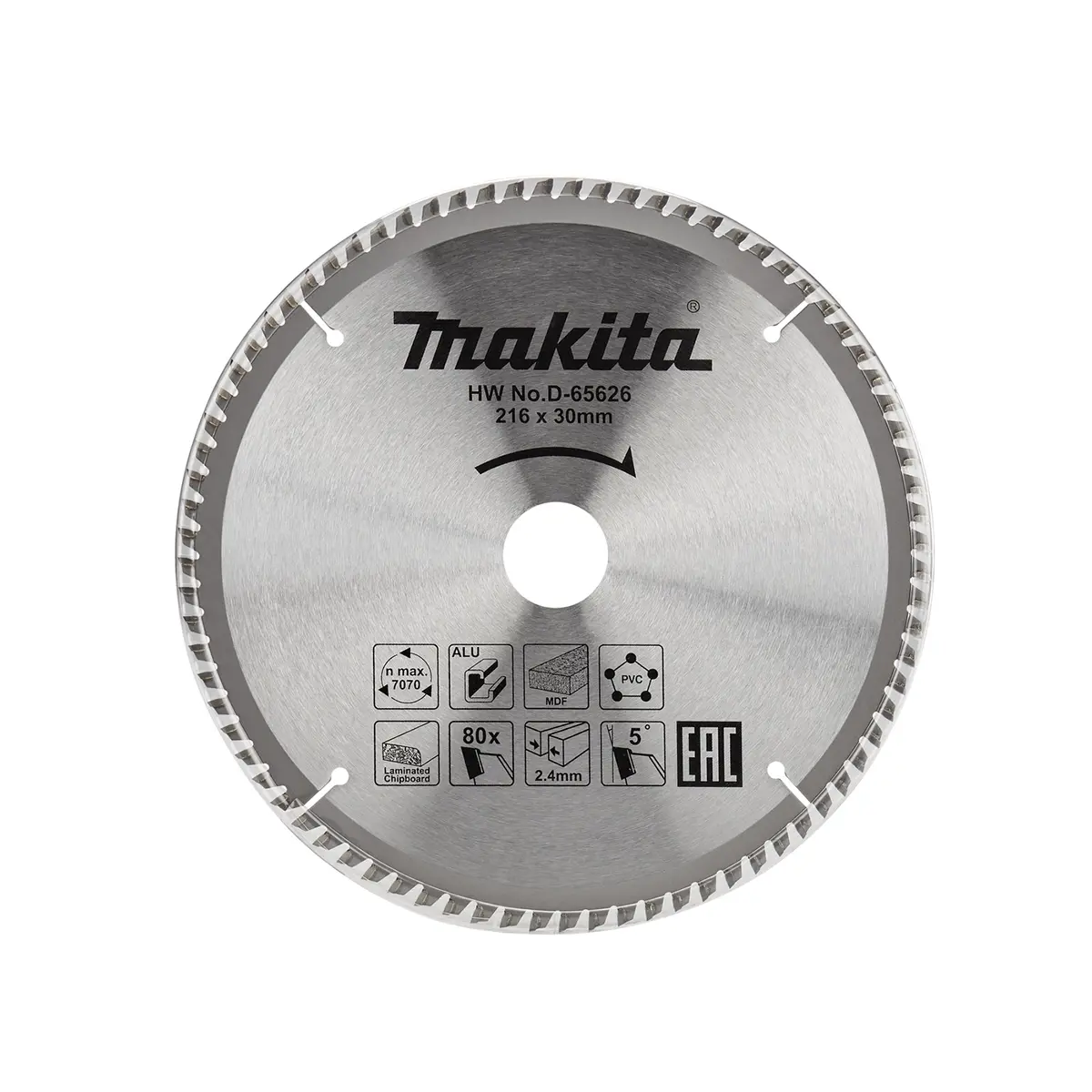 Makita TCT List kružne pile višenamjenski 216x30mm 80Z D-65626