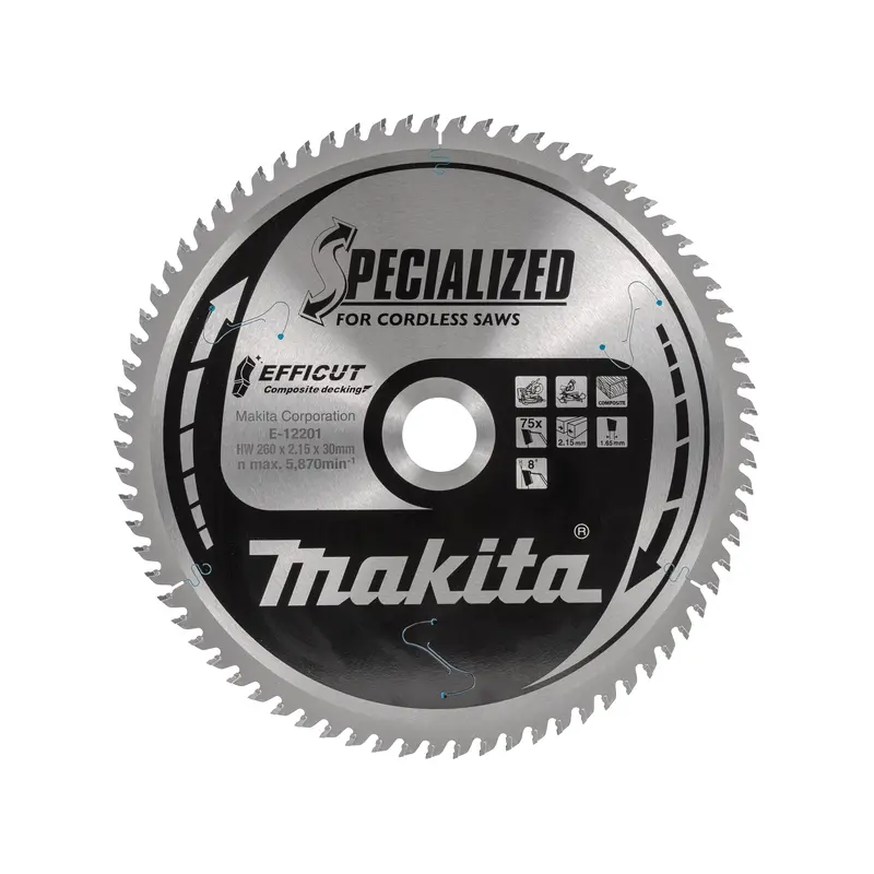 Makita List rezna ploča za drvo za pilu EFFICUT 260x30 mm 75Z E-12201