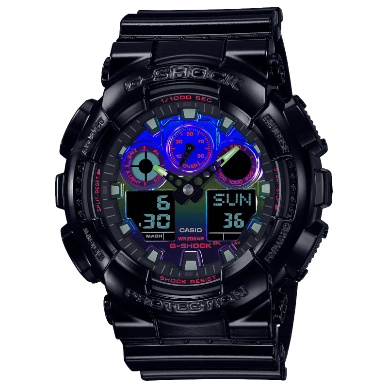 G-SHOCK Casio Sat GA-100RGB-1AER, Crni