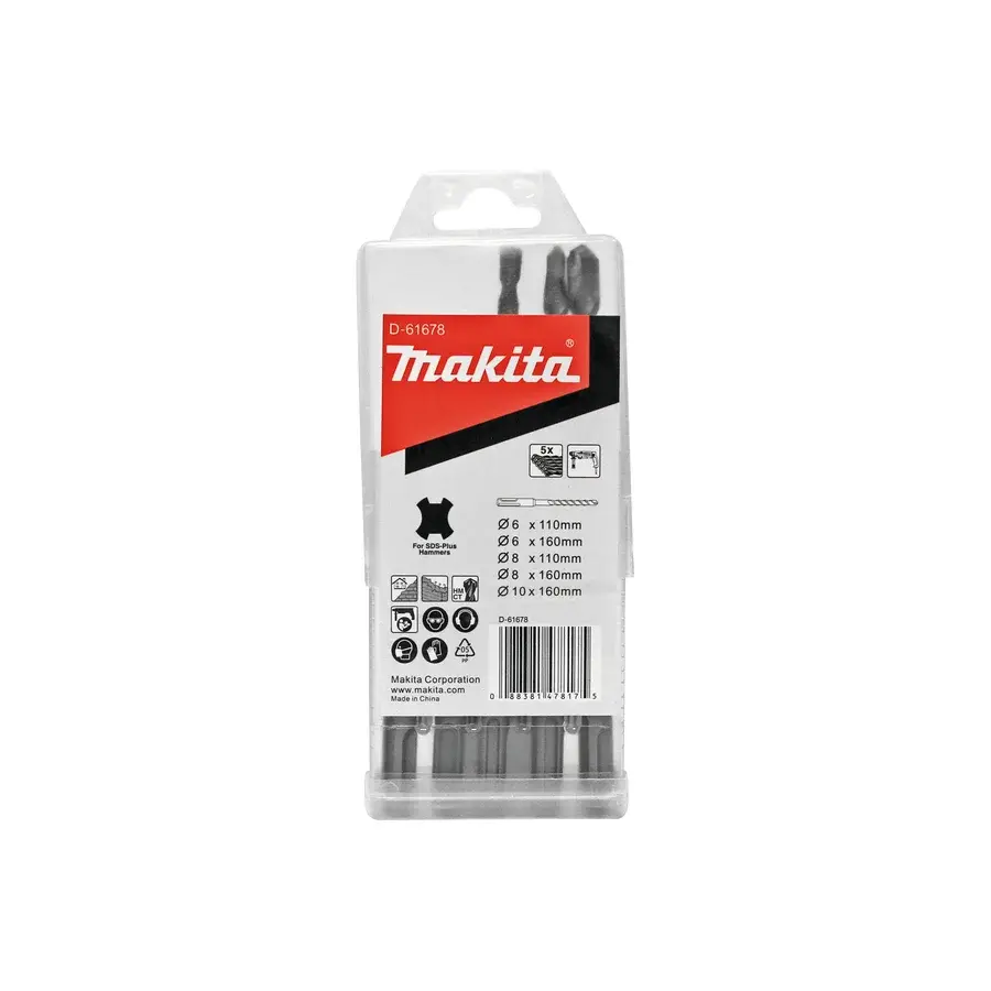 Makita 5-dijelni Set burgija svrdala za SDS-PLUS bušilice D-61678