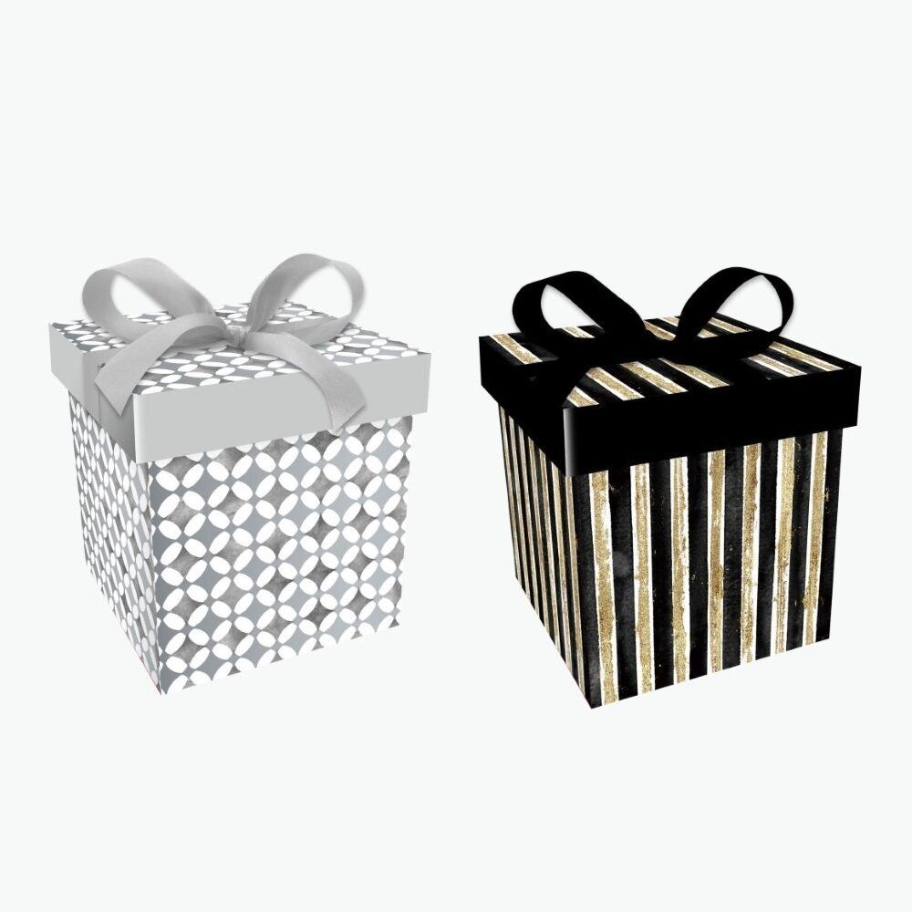 Ukrasna poklon kutija sa saten mašnom  913-1846 (22cm x 22cm)