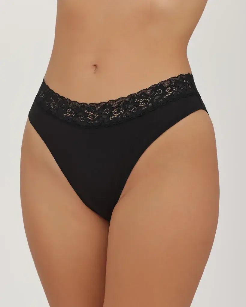 Alma Ras Ženske dublje slip gaćice Ines, Crne