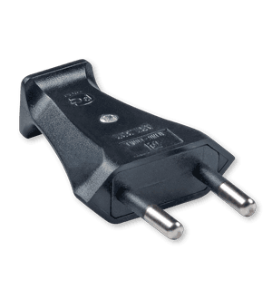 ALING-CONEL Dvopolni utikač EURO 2.5A 250V~, Crni
