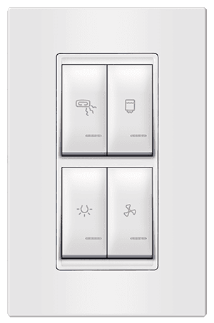 ALING-CONEL Set prekidača za kupatilo 4x16AX 250V~ sa indikacijom, vertikalni univerzalni