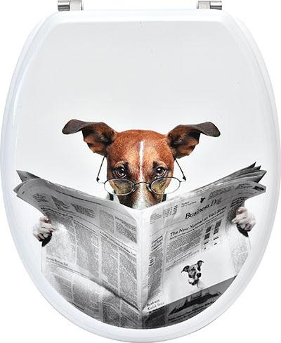 TENDANCE WC daska MDF s metalnim okovima 37,5x46cm MDF Caramel