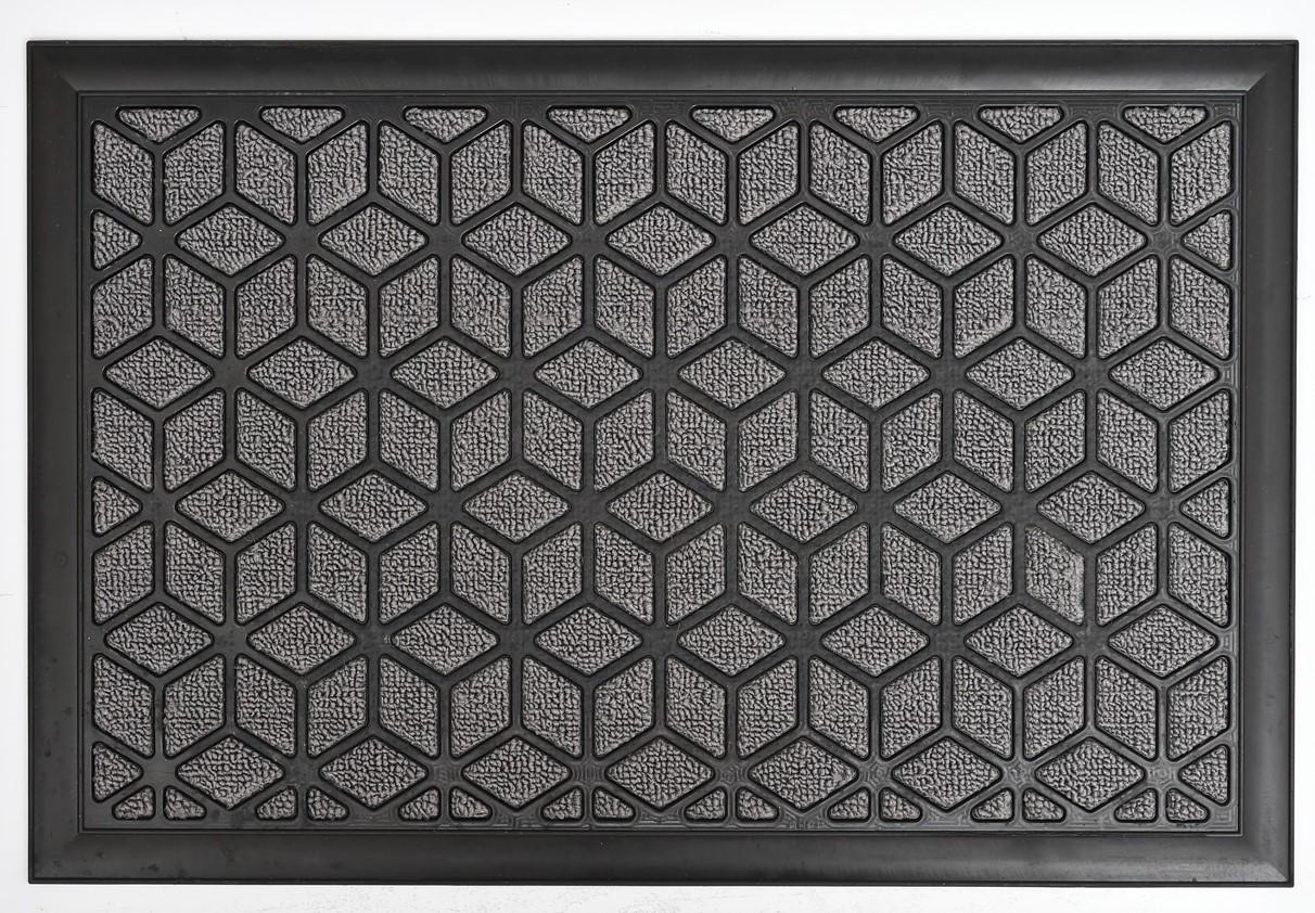 LUANCE Prostirka Long Island, PP/Guma, 40x60 cm, Siva