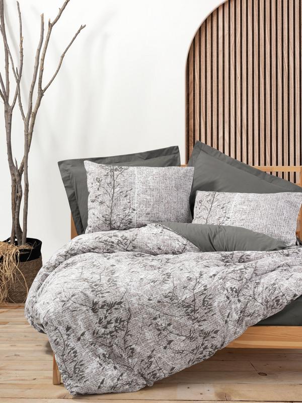 DEKOR DOM Posteljina CB Ranforce Double Dual Odin, siva